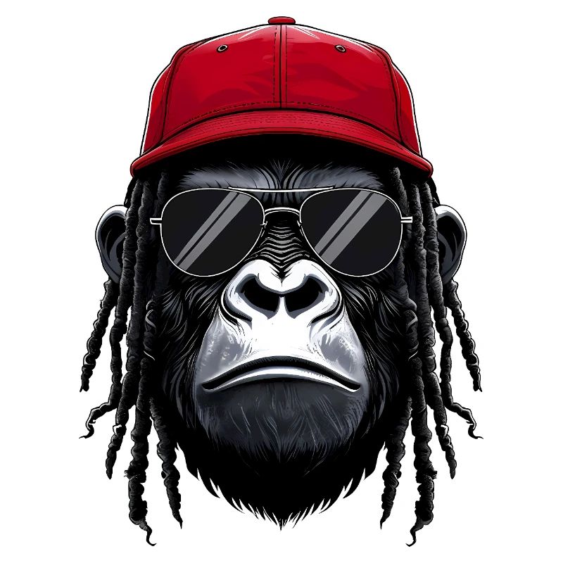 Cool Gorilla Hip Hop Rap Rapper Sonnenbrille