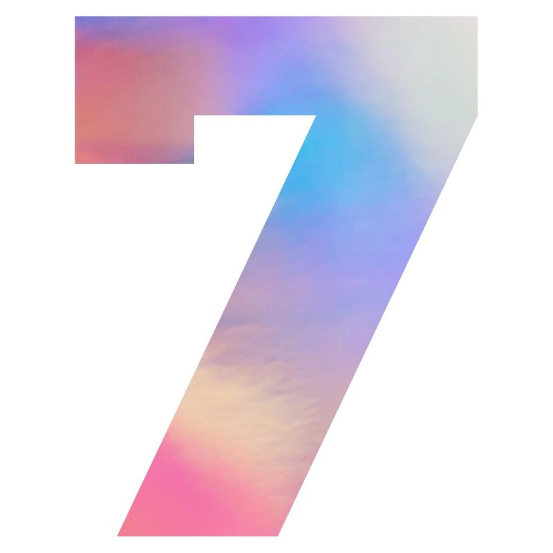 Bunte Zahl 7