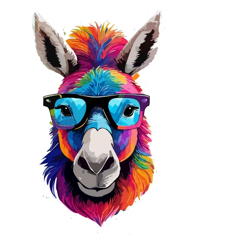 Esel,graffiti ,malerei , bunt,Nerd