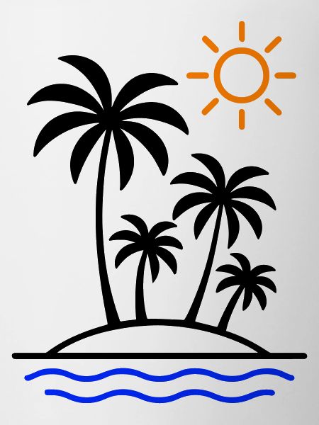 Island Summer Palm Trees