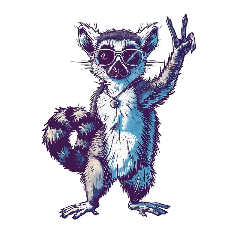 Retro Maki Lemur