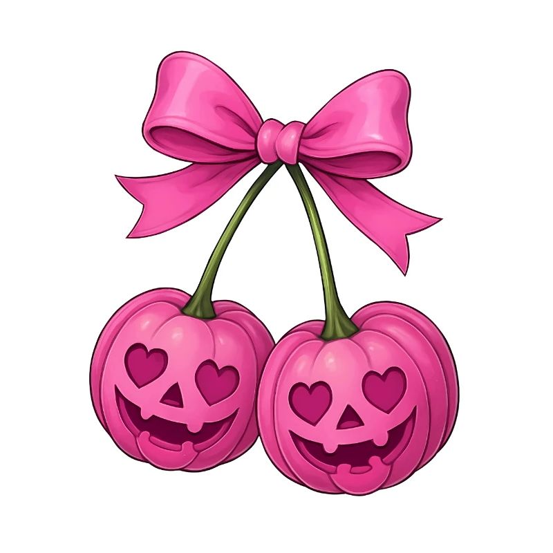 Pink Cherry Pumpkins, Halloween Pumpkin Cherries