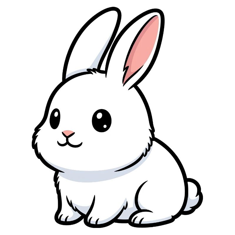 Cute bunny charm in pastel