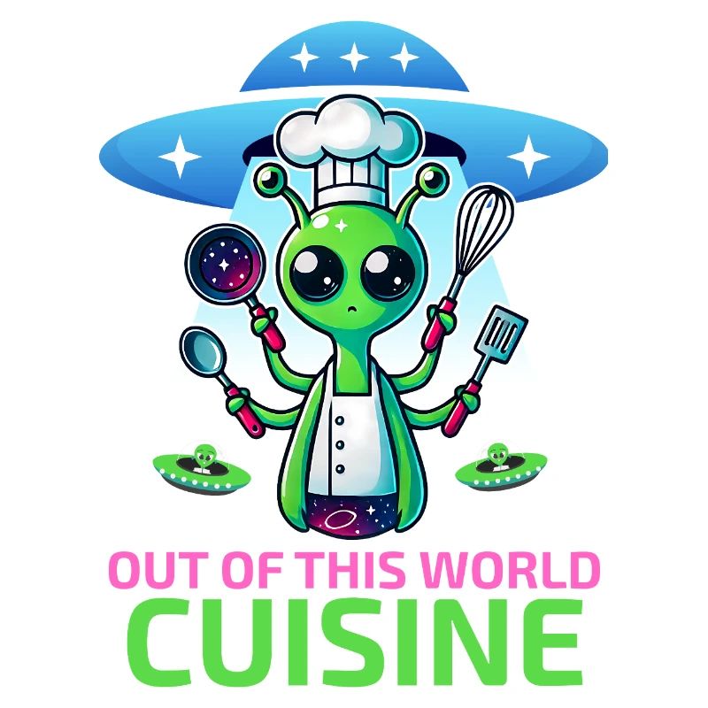Chef extraterrestre de l’espace Cuisine hors du commun Cosmique
