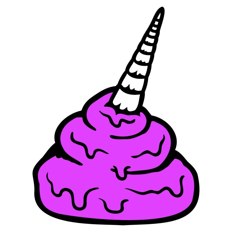 Cheval Licorne Corne Caca Merde Drôle Caca Pile