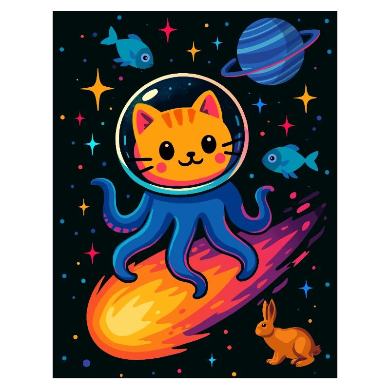 Cosmic Cat Octopus Abenteuer