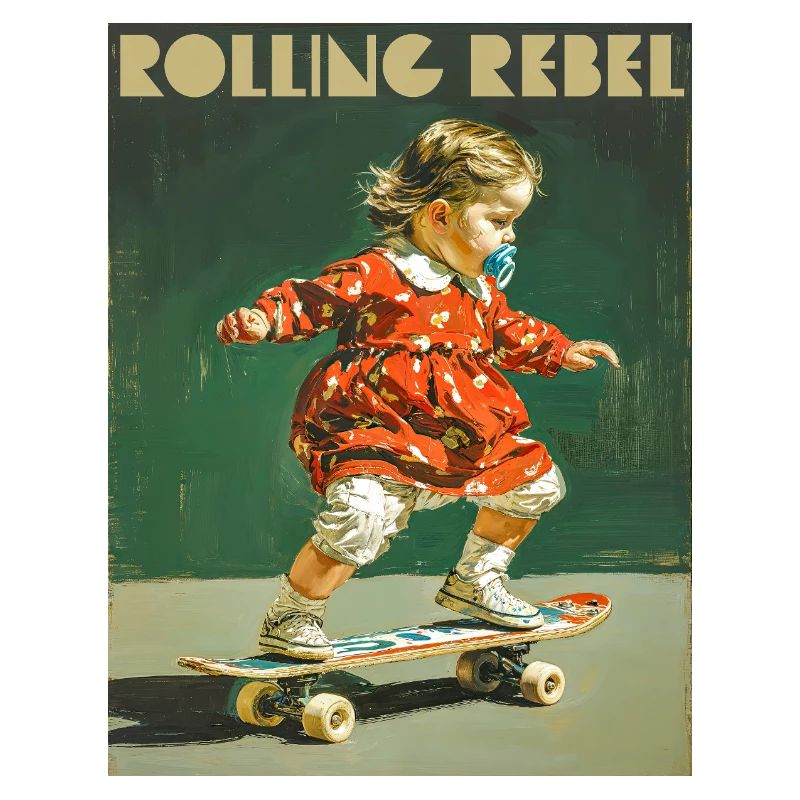 Fille de skateboard rebelle