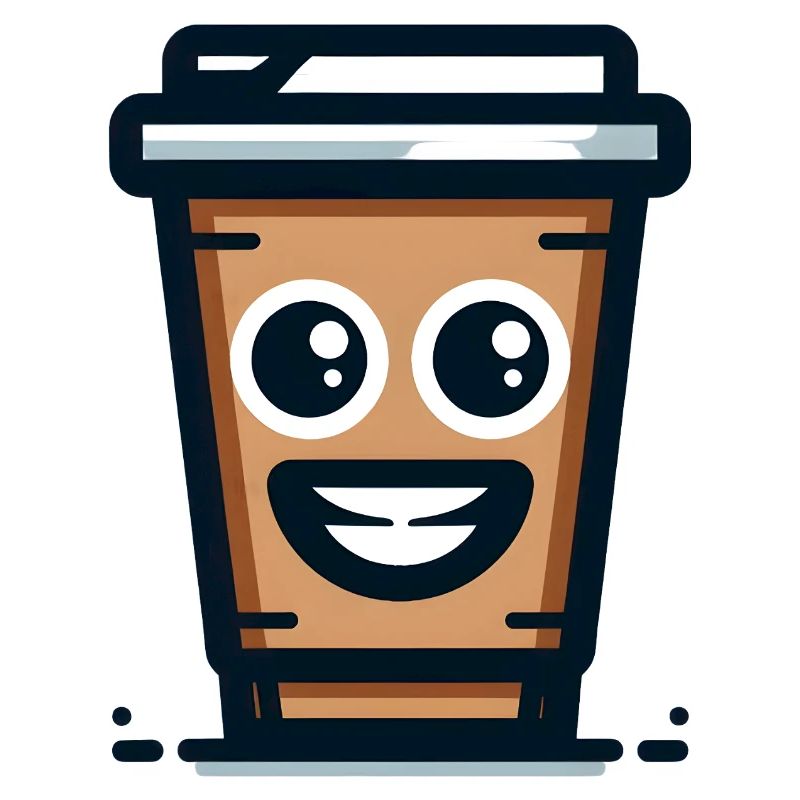 Joyful Coffee Cup Illustration