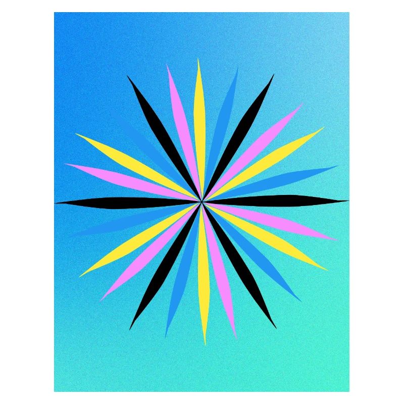 Lebendiges geometrisches Starburst-Design