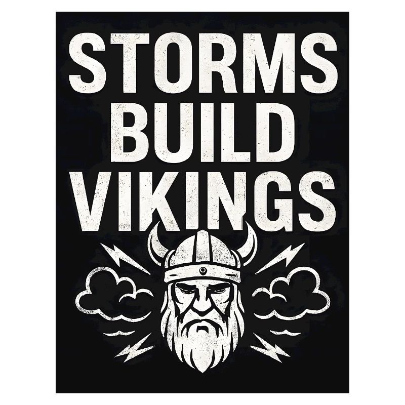 Storms Build Vikings Bold Design