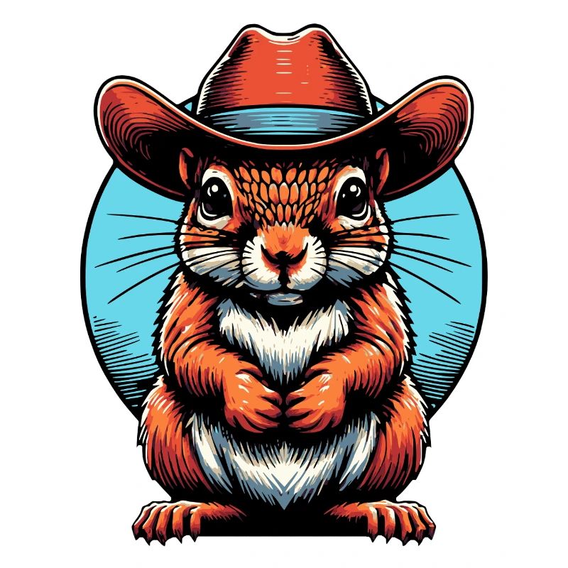 Eichhörnchen mit Cowboyhut