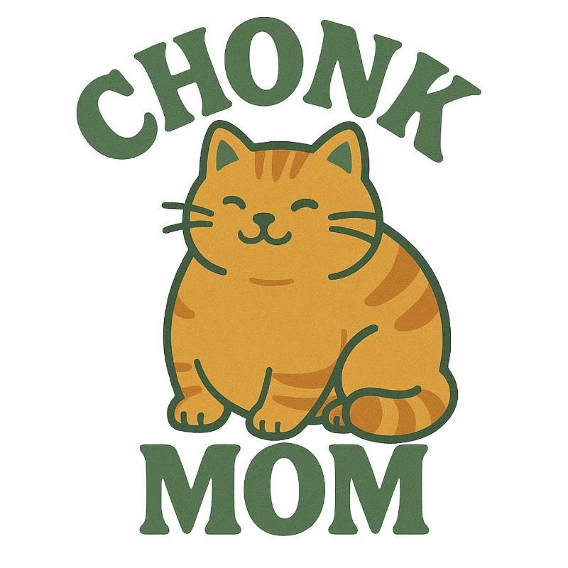 Chat roux Chonk Mom
