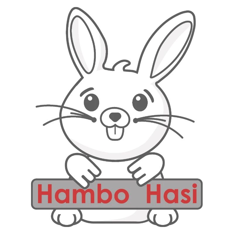 Lächelndes Hase mit Logo