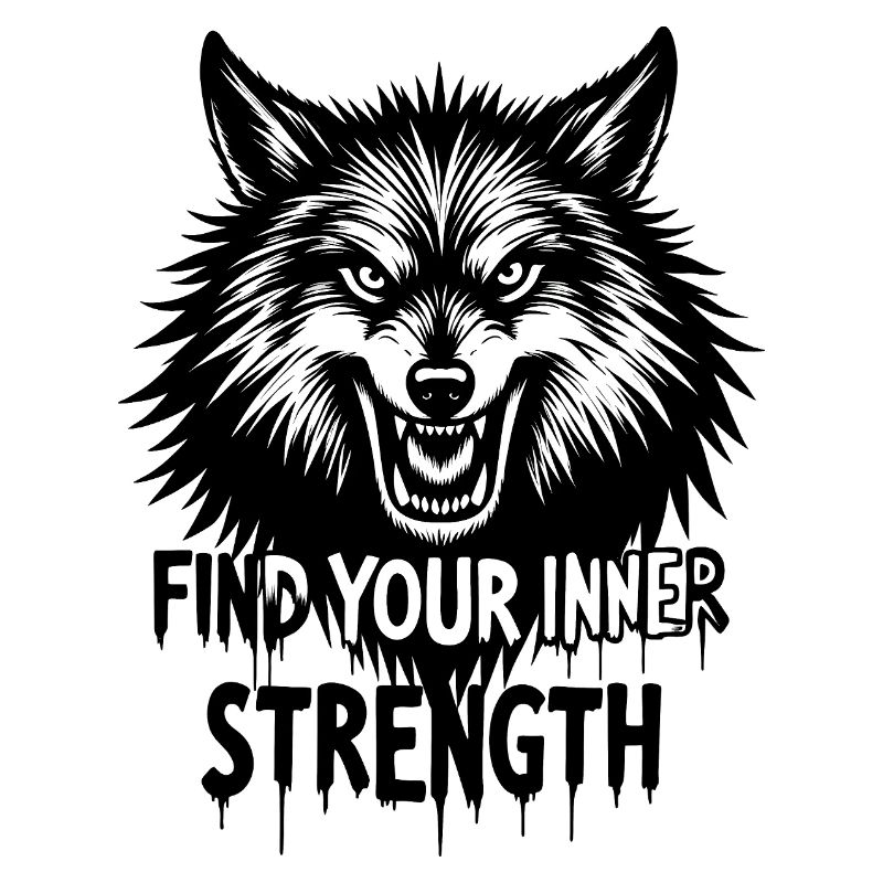 Grimmiger Wolf Emblem T-Shirt Design