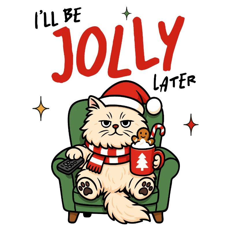 Festif Chat Douillet Illustration