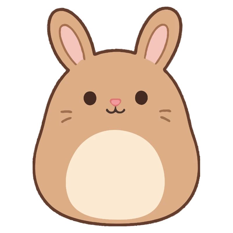 Mignon lapin dessin animé imprimé