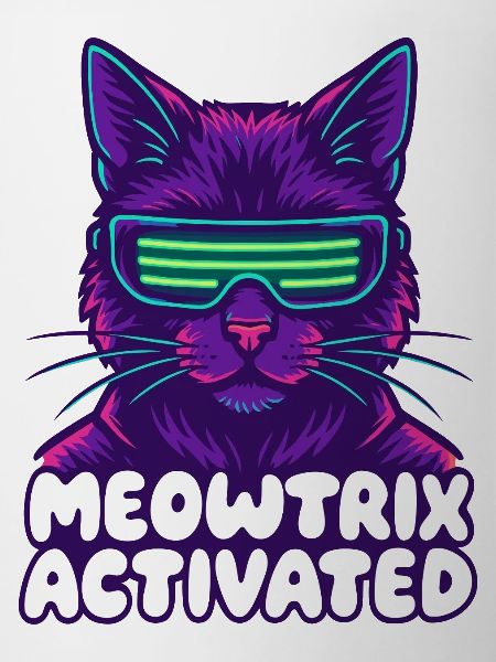 Meowtrix Activated Neon Cat