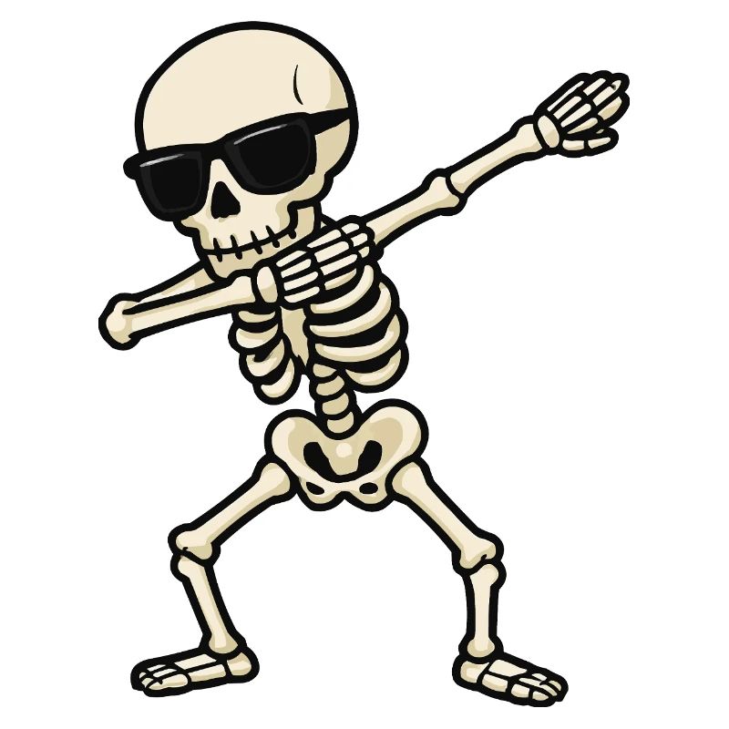 Skeleton dab with sunglasses