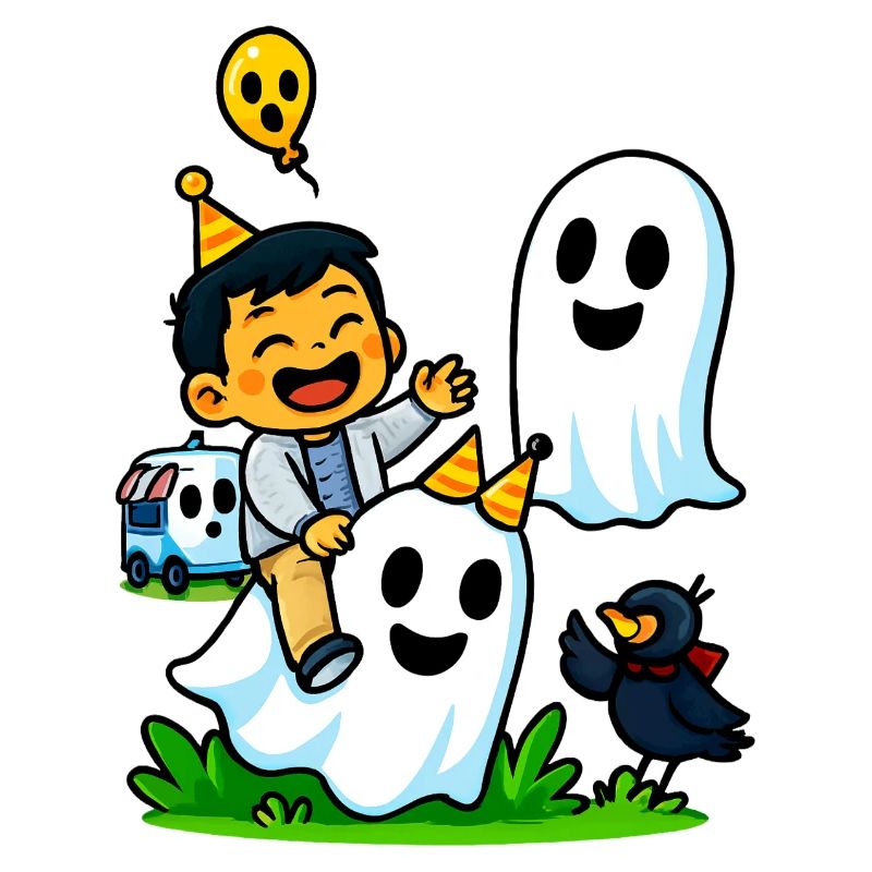 Child-friendly ghost party