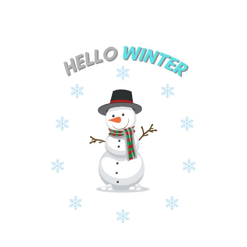Hello Winter Snowman Charm