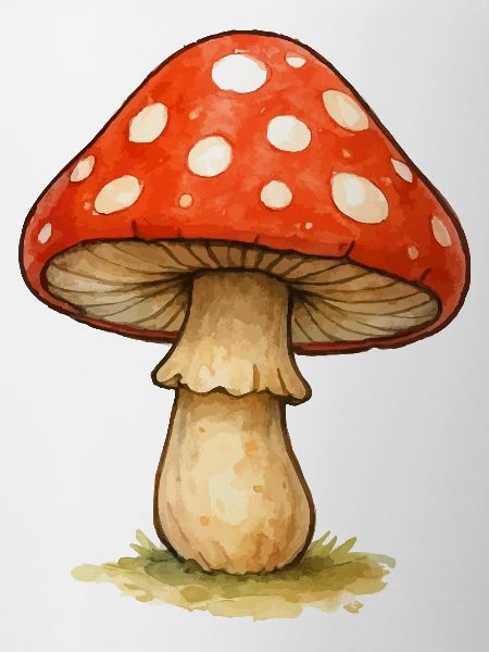 Red Mushroom Illustration