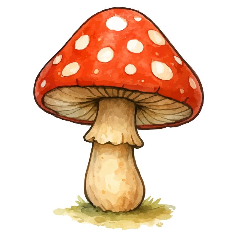 Red Mushroom Illustration