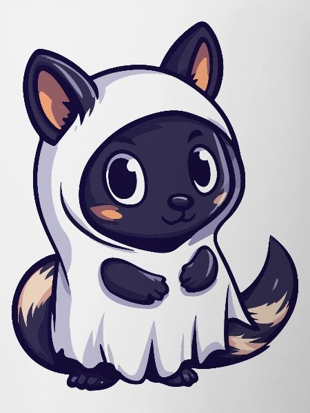 Skunk Halloween Ghost