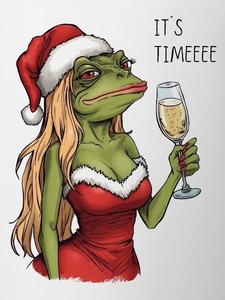 Funny Christmas Frog It's Time Design