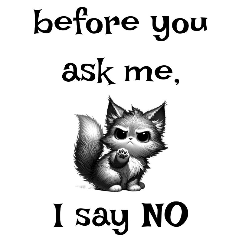 Avant de demander No Saying avec un chaton mignon