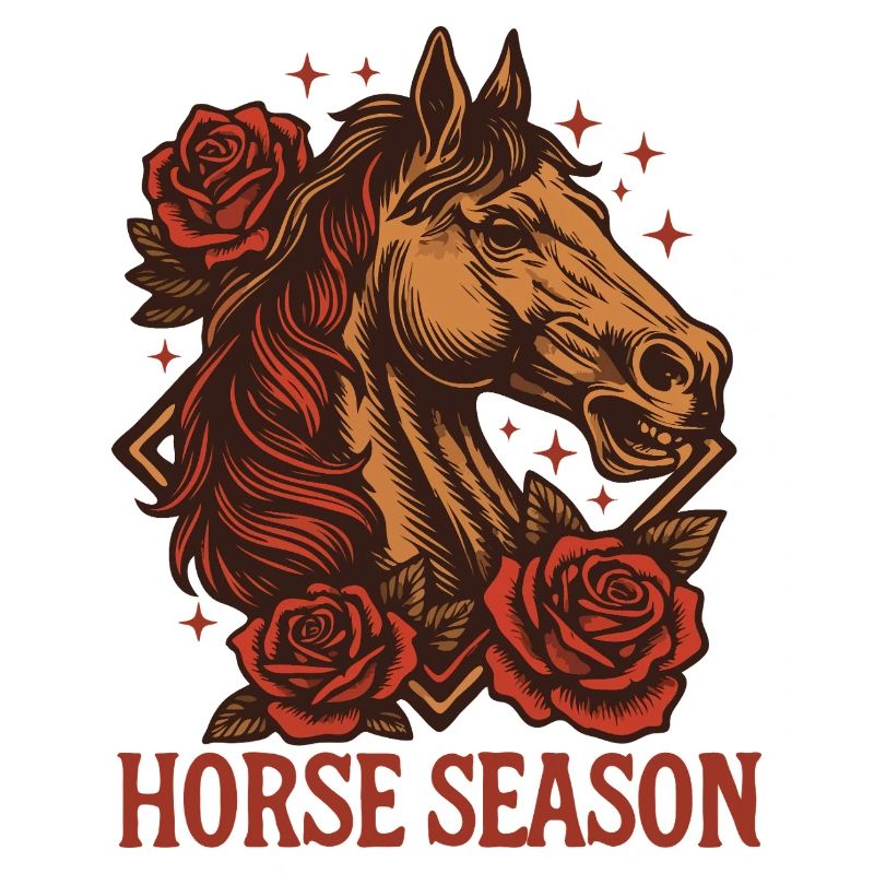 Cheval Saison Roses