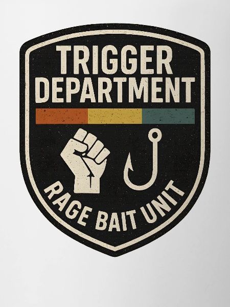 Trigger Department Rage Bait Patch, Funny 