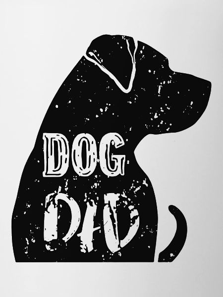 Dog Dad silhouette with text