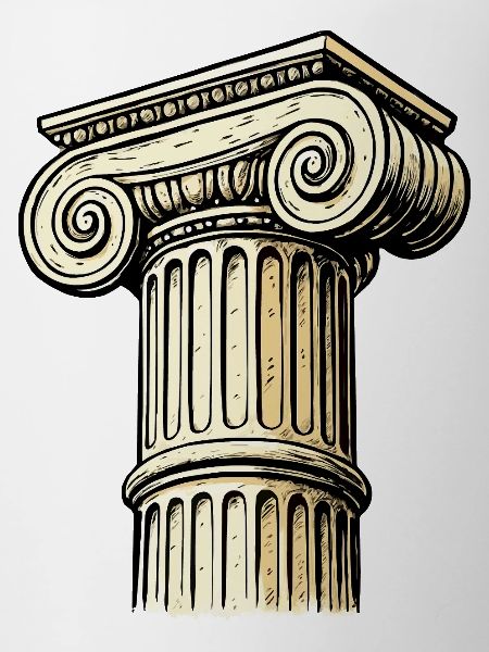 Antique Column Capital Engraving