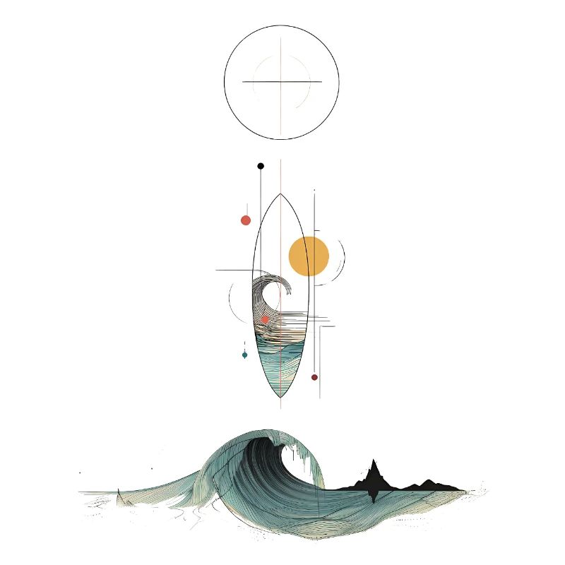 Abstract Wave – Geometric Surf Art
