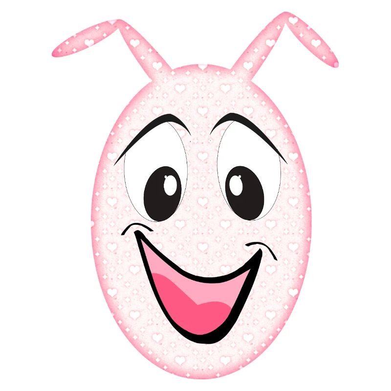 kleines süßes Monster Bunny Gesicht Herzchen