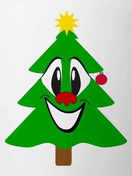 Laughing Christmas Tree Cartoon