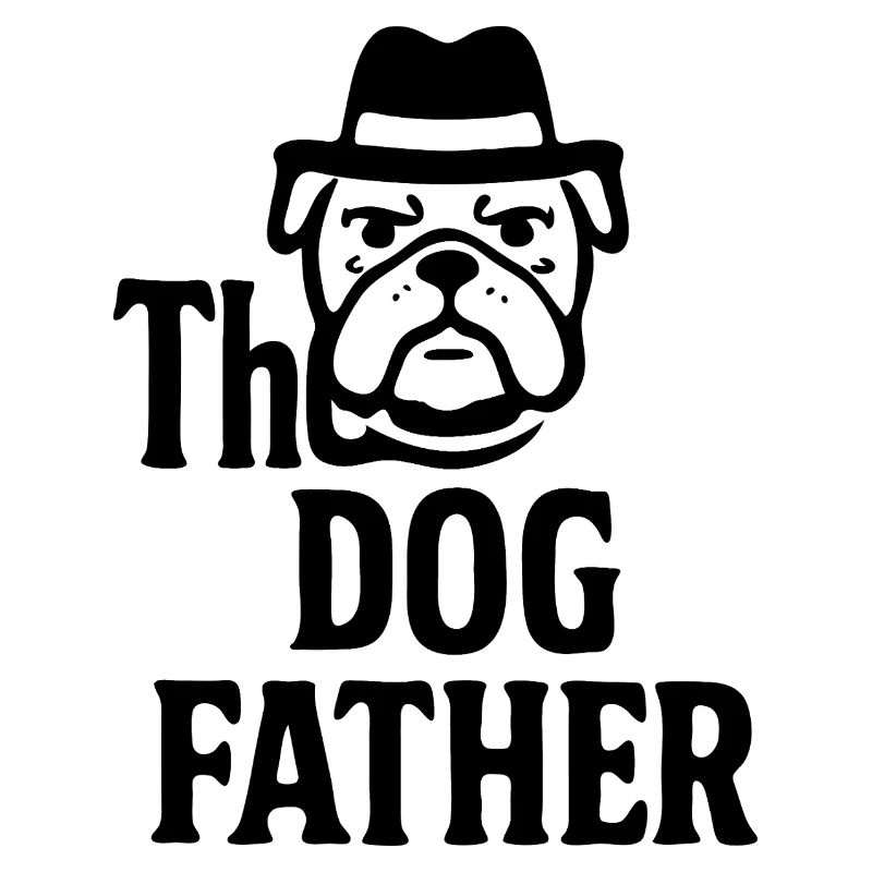 Das Maskottchen-Maskottchen-Design des Hundevaters Bulldoggenhuts