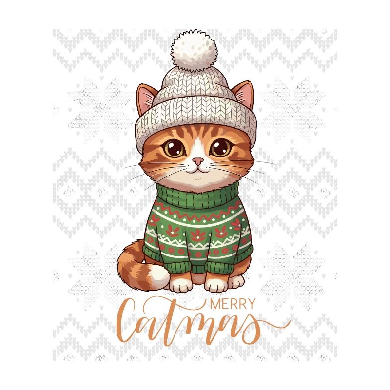 Kitten Christmas Knit Cozy