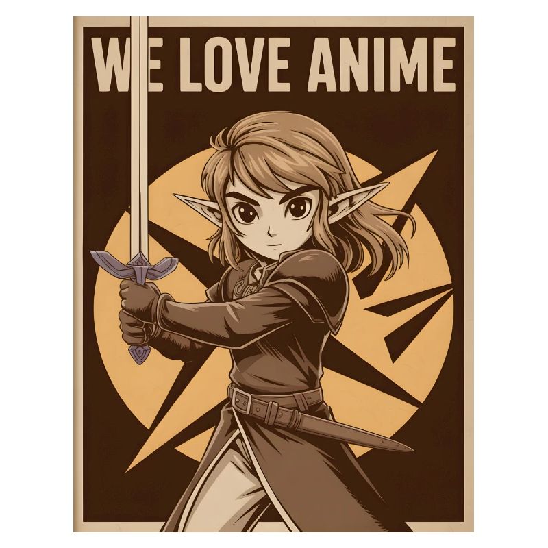 Héroïne d’anime avec une épée
