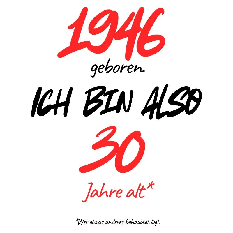 Born in 1946 – still 30, 80th birthday