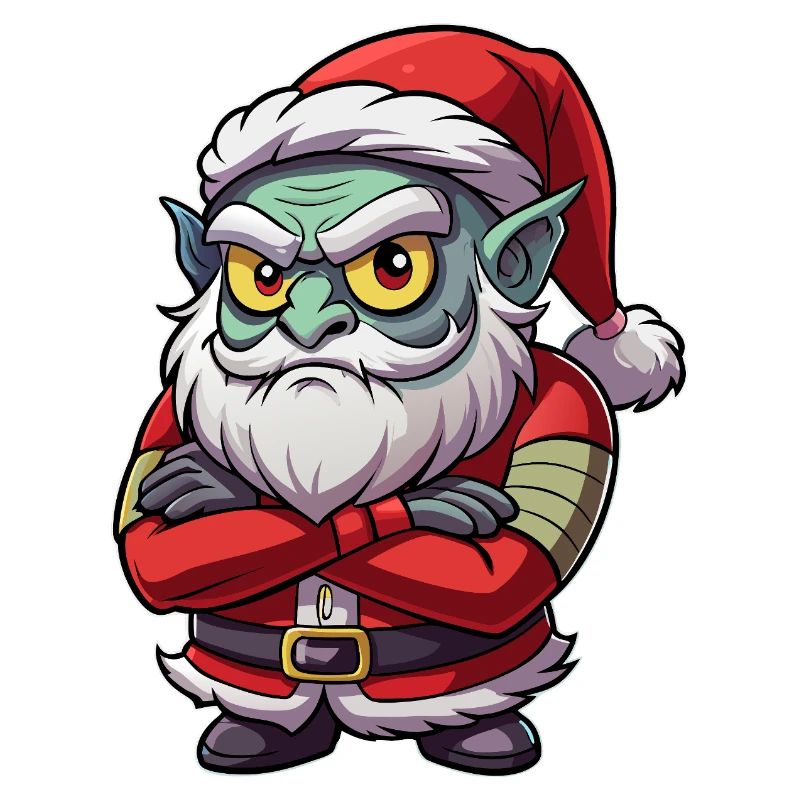 Mürrischer Kobold-Weihnachtsmann