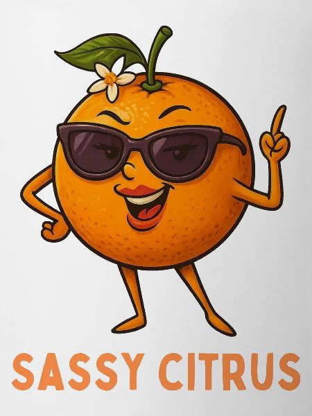 Sassy Citrus with sunglasses