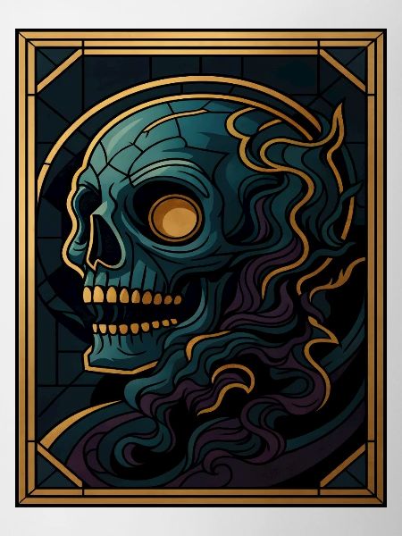 Glass Window Skull