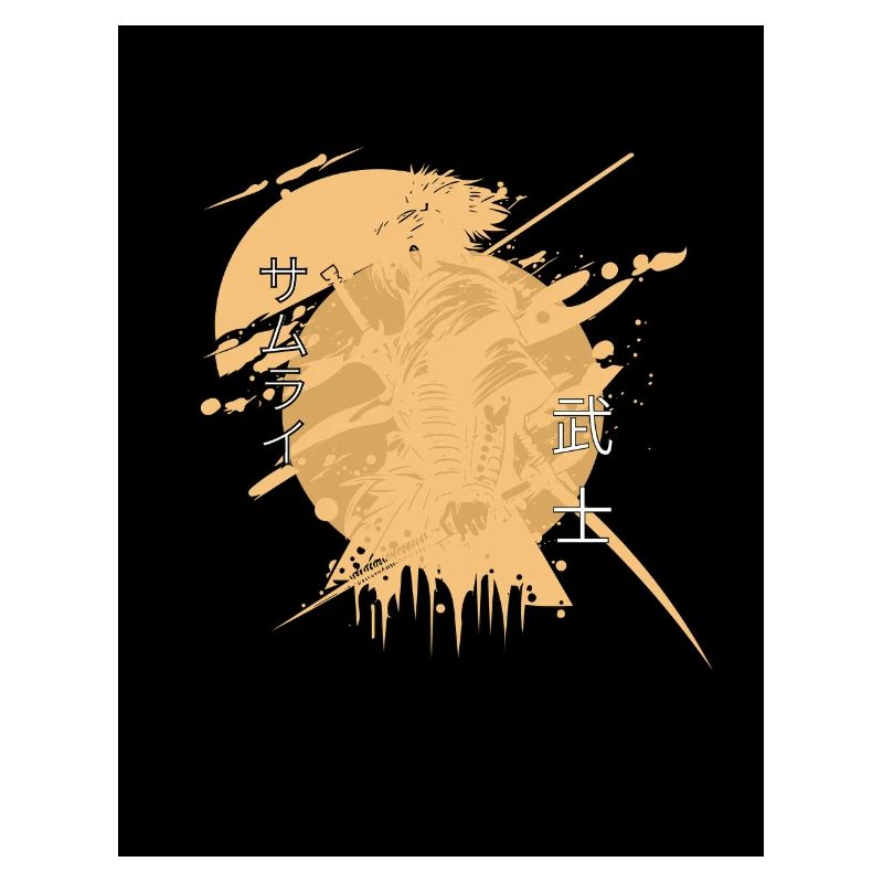 Samurai Horse Splatter Black