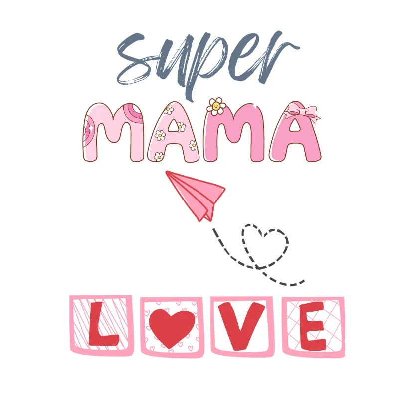 Super Mama - Heart Design
