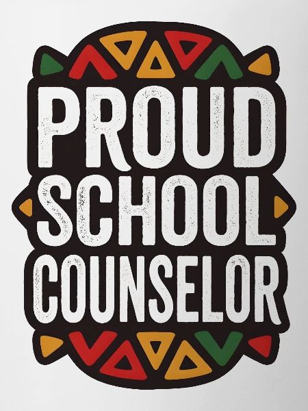 School Counselor Pride Geometric Pattern
