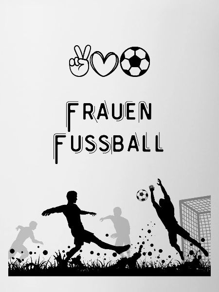 Fußballsilhouette vor dem Tor