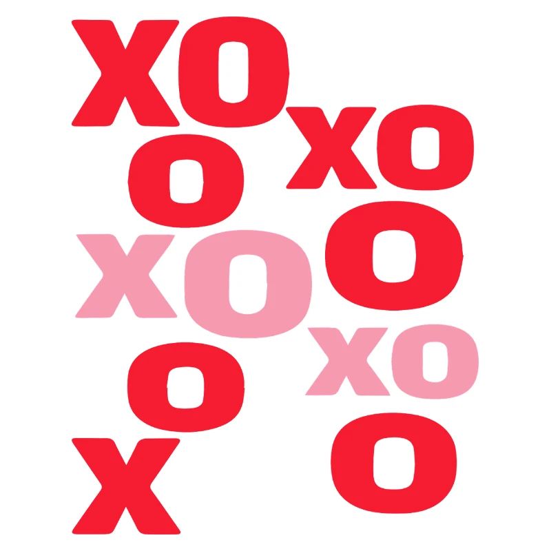 Lettres d’amour XO Typographie mignonne de la Saint-Valentin