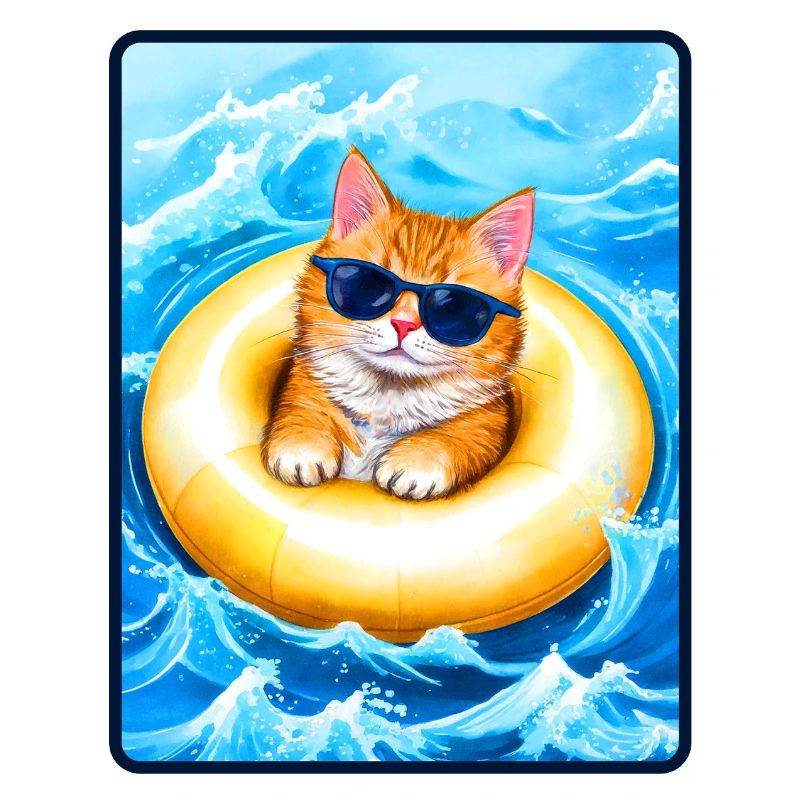 Chat dans un anneau jaune