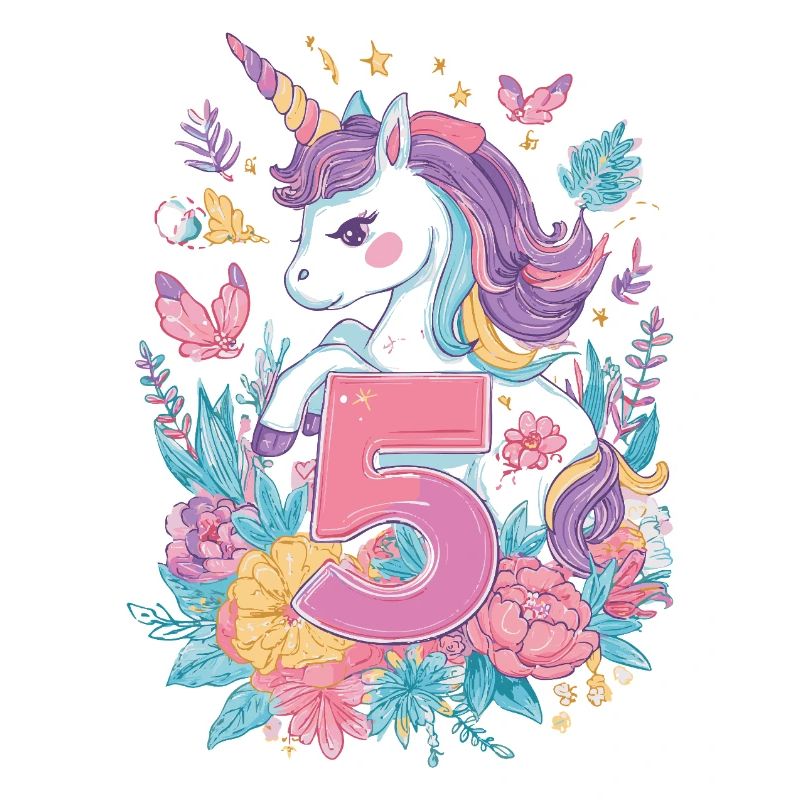 Licorne pour filles pour 5e anniversaire
